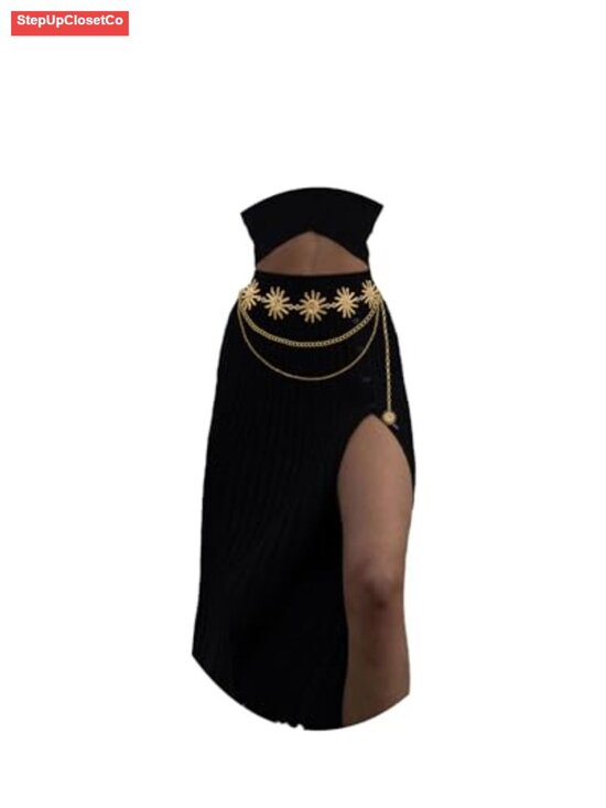 Other - Multilayer Gold Waist Chain Belt for Women Sun Moon Layered Body Chain